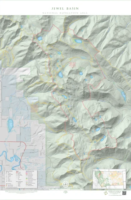 Jewel Basin wall map