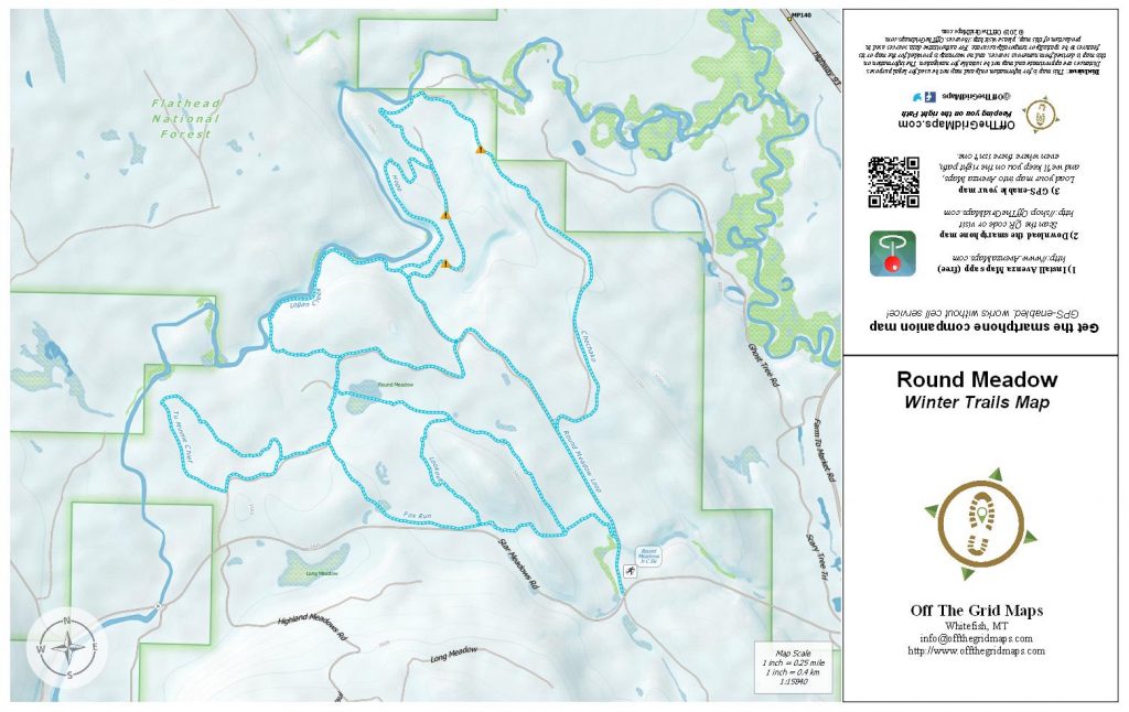 Round Meadow Winter Trails Map – OffTheGridMaps