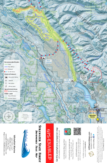 Whitefish Marine- Stillwater State Forest snowmobile trail map
