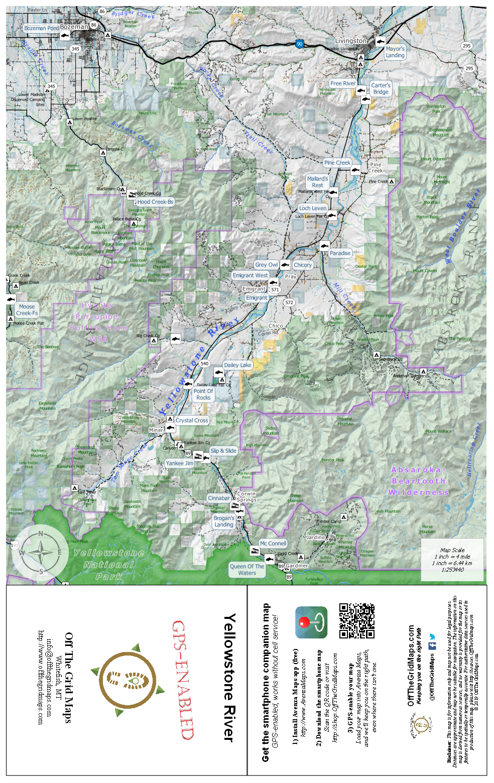 Yellowstone River GPS map