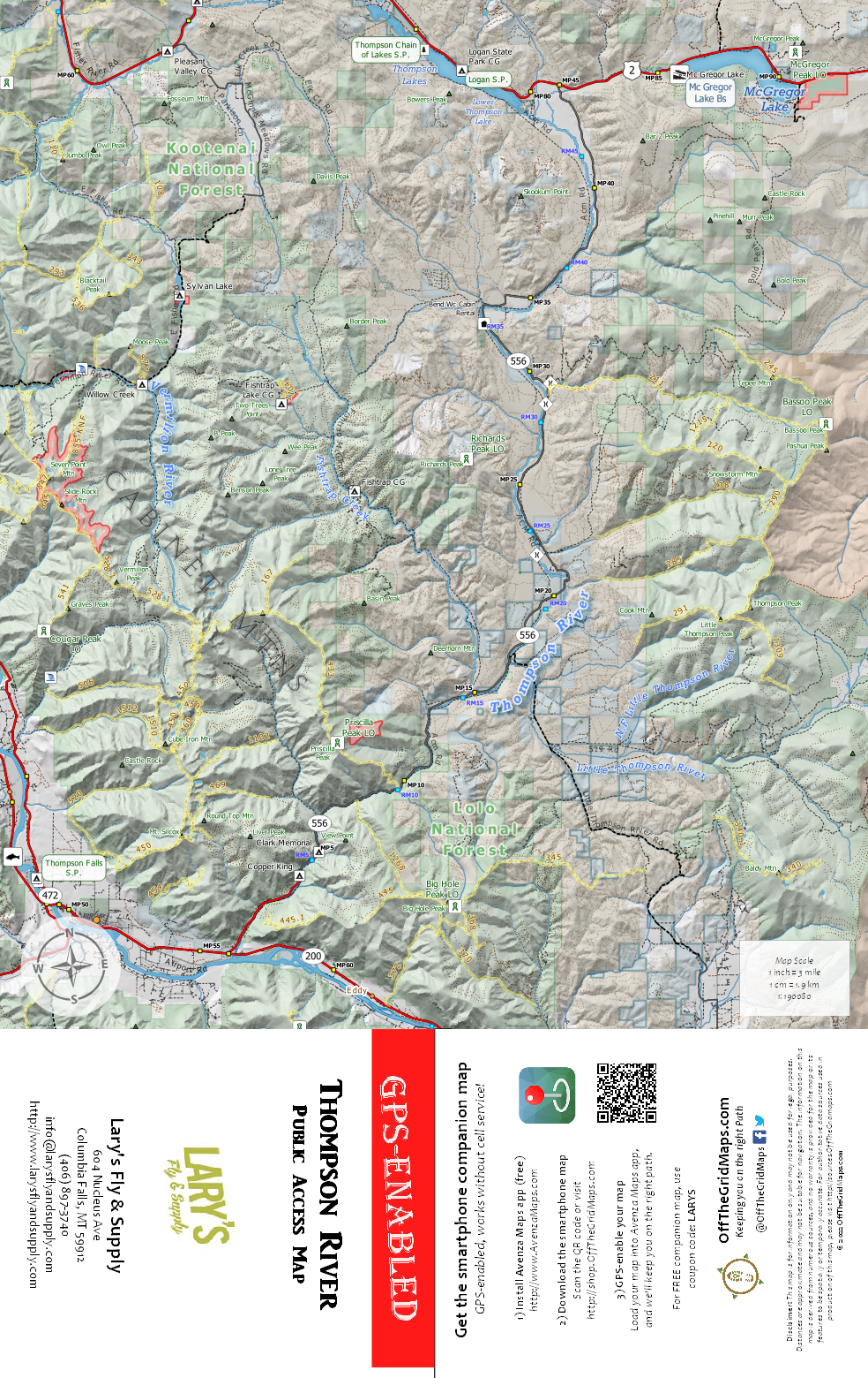 Lary's Fly & Supply- Thompson River public access map